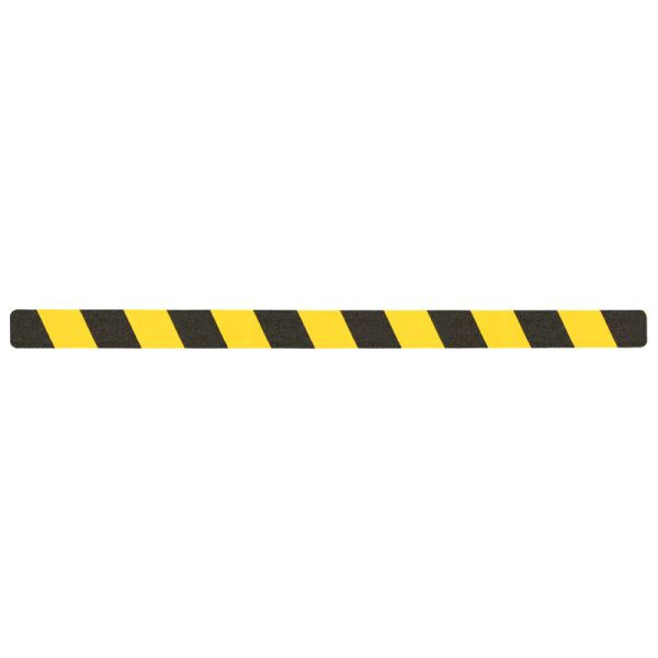 m2 Revêtement antidérapant Bandes individuelles déformables noir/jaune 50x800mm, UE : 10 pièces, M2WV100501