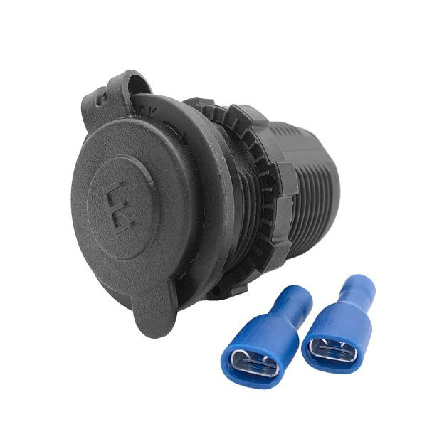 Prise ange Offgridtec 12V/24V, noire, 8-01-014845