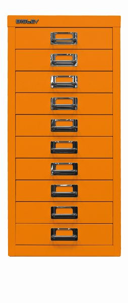 Bisley MultiDrawer™, série 29, DIN A4, 10 tiroirs, orange, L2910603