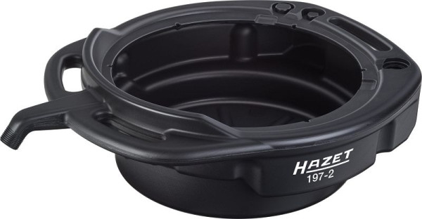 Casserole polyvalente Hazet, pour changer l'huile/le filtre à huile et nettoyer les pièces Robinet verseur pour verser les liquides proprement et en toute sécurité, 197-2