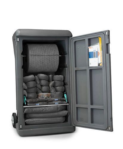 Kit d'urgence mobile DENSORB, liant dans le Caddy XL gris, universel, 294-117
