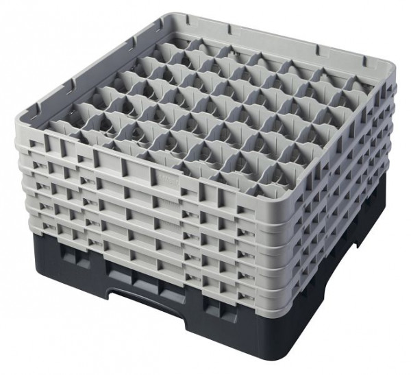 Panier de lavage Cambro 49 compartiments Camrack® 25,7 cm noir, paquet de 2, 49S958110