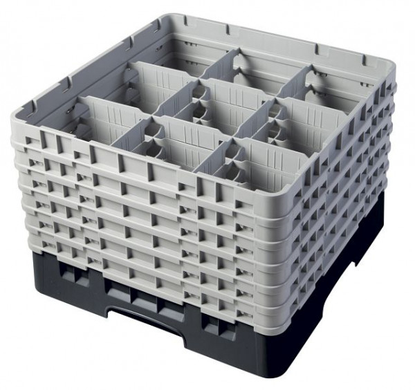 Panier de lavage Cambro 9 compartiments Camrack® 30 cm noir, lot de 2, 9S1114110