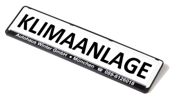 Enseigne publicitaire Eichner Miniletter standard, blanc, impression : climatisation, 9219-00155