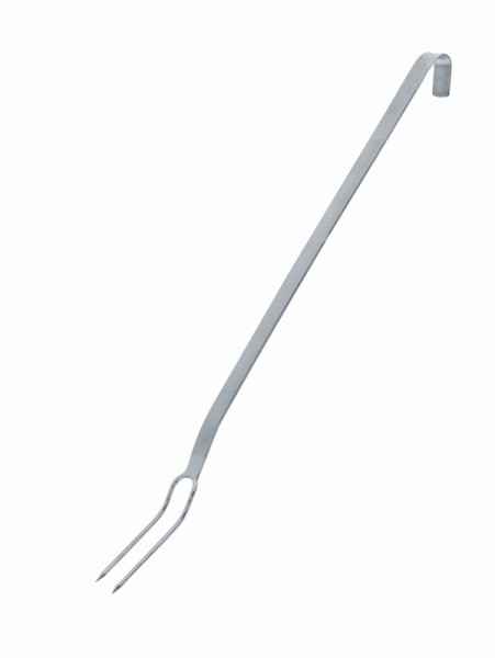 Fourchette à viande Schneider à 2 dents, 125 x 30 mm, longueur 560/430 mm, inox, 177002