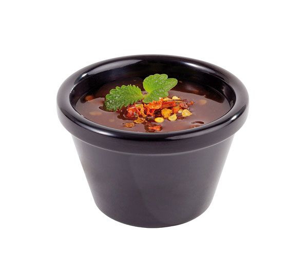 APS 24 pièces bols à trempette -CASUAL-, Ø 6 cm, hauteur : 3,7 cm, mélamine, noir, 0,04 litre, 83798