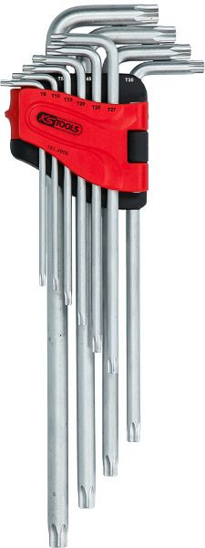 KS Tools Jeu de clés coudées Torx avec alésage, XL, 10 pièces TB8-TB50, 151.4800