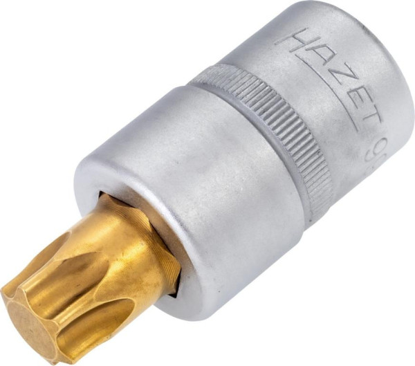 Douille tournevis Hazet TORX®, carré creux 12,5 mm, profil intérieur TORX®, T60, version courte avec moletage, 992-T60
