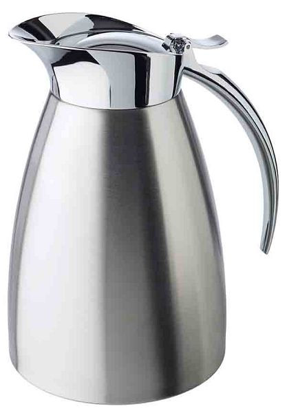 Pichet isotherme APS -ADVANCED-, Ø 13 cm, hauteur : 19,5 cm, 1 litre, inox 18/8, inox 18/8, mat, automatique à une main, 10923