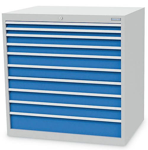 Armoire à tiroirs Bedrunka+Hirth, profondeur 736 mm, R 36-24, nombre de tiroirs : 10, dimensions en mm (LxPxH) : 1005 x 736 x 1019, 100/22510V10