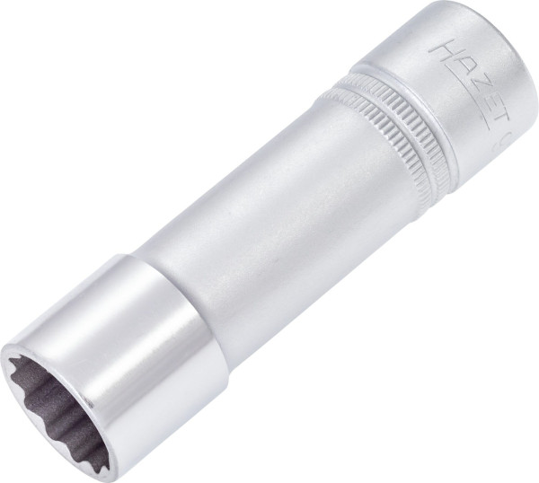 Douille Hazet, Bi-Hex, carré creux 12,5 mm (1/2 pouce), 18 mm, type long avec moletage, 900TZ-18