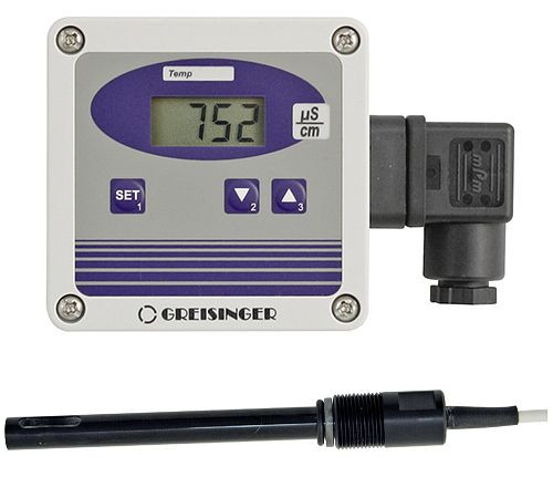 Transmetteur de conductivité Greisinger GLMU 400 MP-SW-PG avec cellule de mesure 4 pôles, 607820
