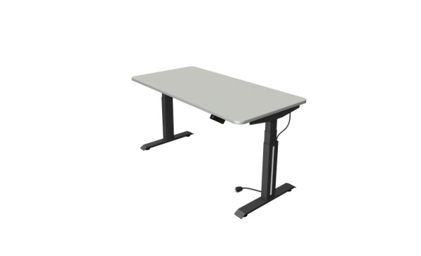 Kerkmann Move Professional table assis/debout, L 1600 x P 800 mm, réglable en hauteur électriquement de 640 à 1290 mm, gris clair, 10070611