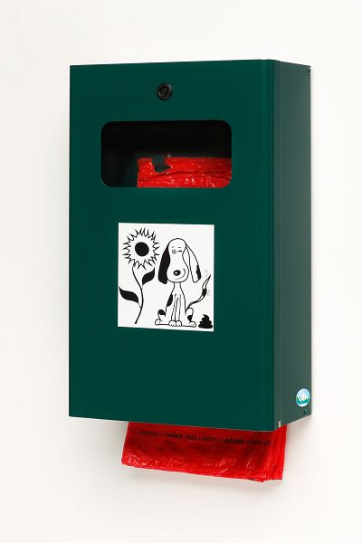 Distributeur de sacs à déchets canins VAR DS 6, vert mousse, 21196