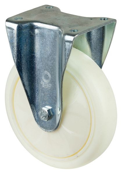 BS Rolls Roulette robuste, roulette fixe, largeur de roue 50 mm, Ø roue 200 mm, capacité de charge 750 kg, plastique, roulements à billes, bulbe, L610.B15.202