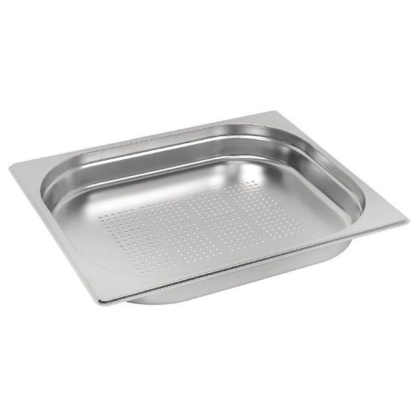 Conteneur Vogue GN en acier inoxydable 4cm GN1 / 2 perforé, E698