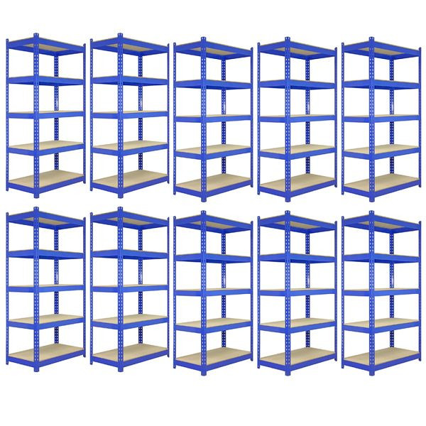 Monster Racking T-Rax étagère de rangement bleu - 120 cm x 45 cm x 180 cm, paquet de 10, 10539