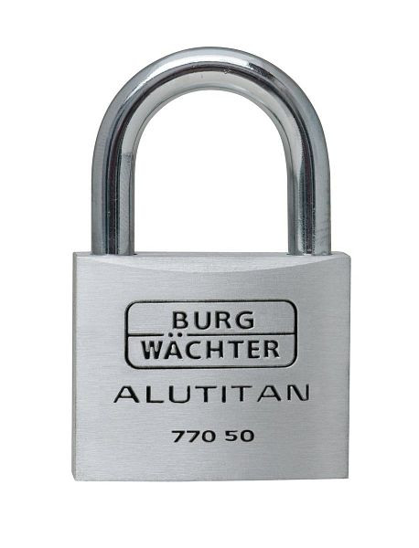 Cadenas à cylindre BURG-WÄCHTER 770 50, 2 x clés, HxLxP (extérieur) : 79,4 x 50 x 17 mm, UE : 5 pièces, 36100