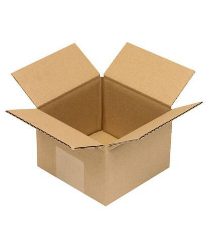 Boîte pliante en carton ondulé TransPak 1 paroi, dimensions intérieures 120 x 120 x 80 mm, qualité 1.10B, paquet de 50, 299207