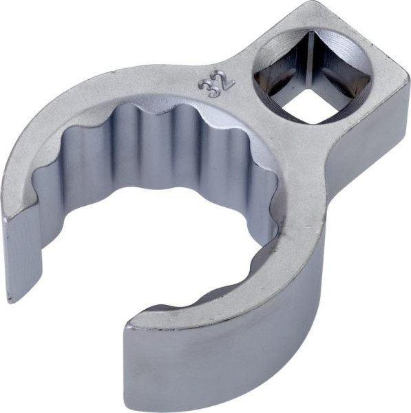 Clé polygonale Hazet, double hexagonale, ouverte, carré creux 12,5 mm, profil extérieur double hexagonal, 32 mm, carré intérieur 12,5 = 1/2", 848Z-32