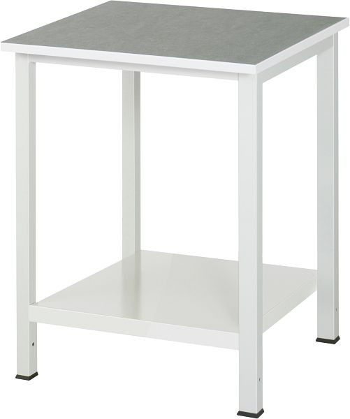 Table de travail RAU série 900, L750xP800xH825mm, plateau avec revêtement universel/linoléum, avec étagère en bas, profondeur 650mm, 03-900-6-L25-07.12