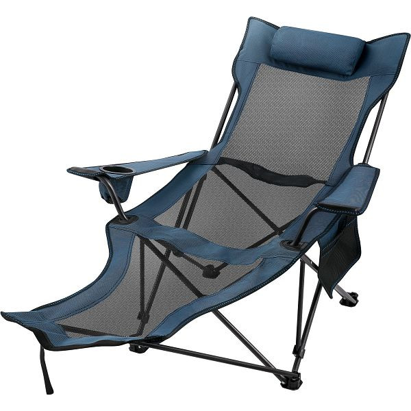 VEVOR chaise de camping, chaise pliante, chaise de plage bleue, visite autonome, portable, XXTYZDBLACK000001V0