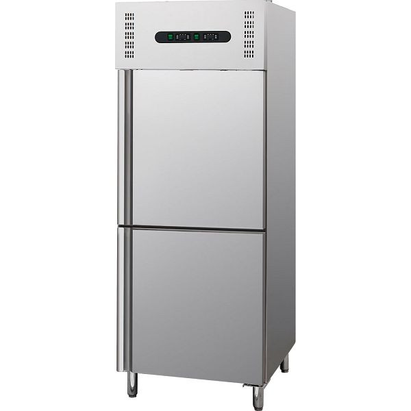 Combinaison réfrigérateur / congélateur Stalgast, 300 + 300 litres, compatible GN 2/1, dimensions 680 x 800 x 2010 mm (LxPxH), KT2505600
