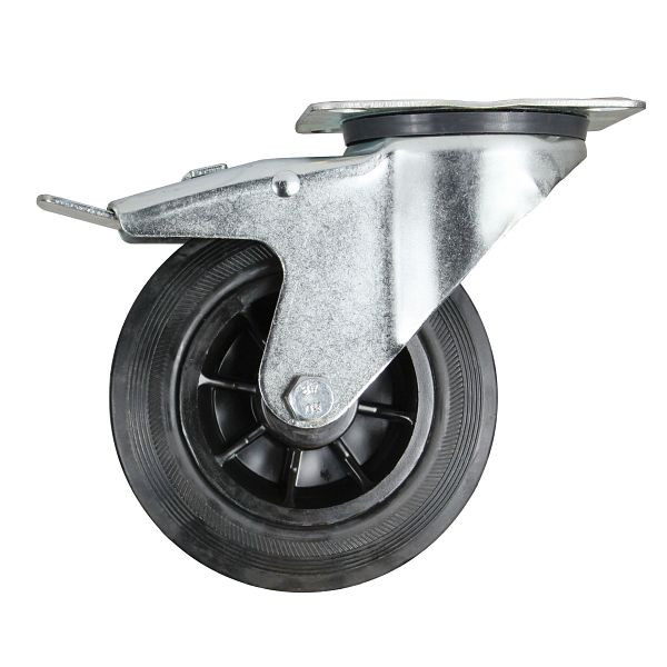 Roulette pivotante ADB avec frein, Ø 160 mm, capacité de charge jusqu'à 70 kg, 21336