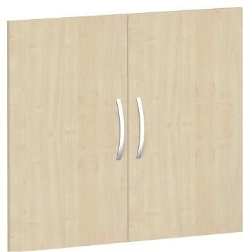 geramöbel jeu de portes battantes pour une largeur d'armoire de 800 mm, y compris amortisseur de porte, non verrouillable, 2 hauteurs de dossier, érable, S-382700-A