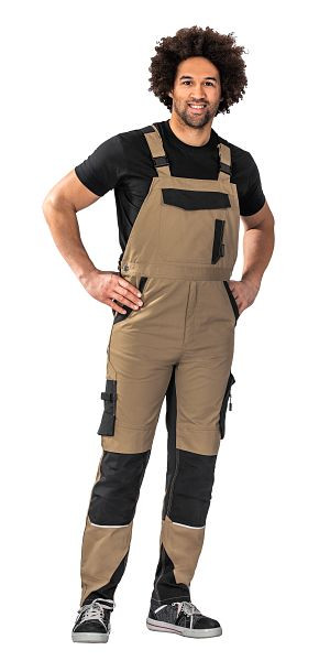 Salopette homme Planam Norit, sable/noir, taille 64, 6523064