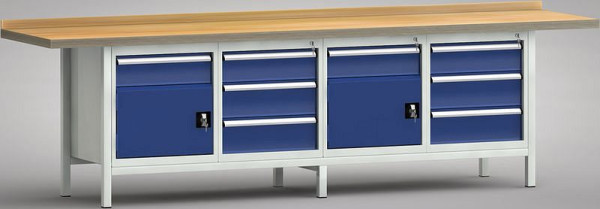 Etabli standard KLW - 3000 x 700 x 840 mm L x P x H, WS427N-3000M40-E1651