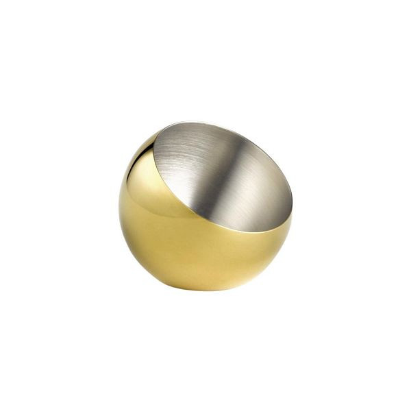 Bols APS "SPHERE", lot de 3, Ø 8 cm, hauteur 7 cm, 0,1 litre, acier inoxydable, aspect doré, 40770
