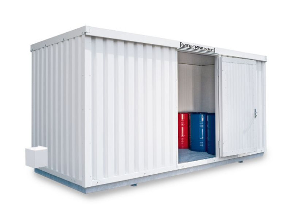 SÄBU SAFE Tank STI 1700 ALG isolé (installation extérieure), entièrement assemblé, plastifié RAL 9002, 5.380 x 2.170 x 2.520 mm