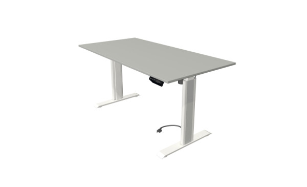 Kerkmann table debout/assise Move 1 advance 160 x 80 cm structure blanc, plateau gris clair, 10280711