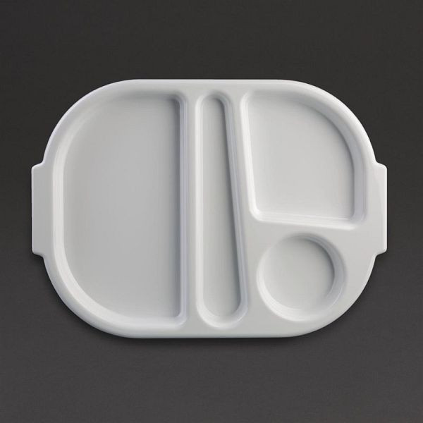 Plateaux Olympia Kristallon avec compartiments 37,5x27,8cm blanc (10 pièces), GF999
