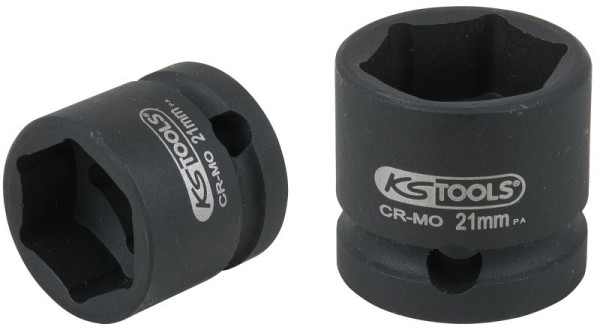 KS Tools Douille à chocs hexagonale 1/2", extra courte, 21,0 mm, 515.0069