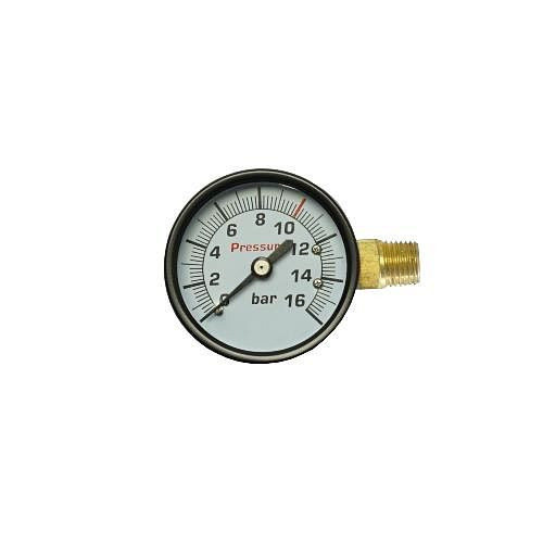Manomètre AEROTEC 16 bar 50 mm - 1/4 pouce ET droit, 9052175