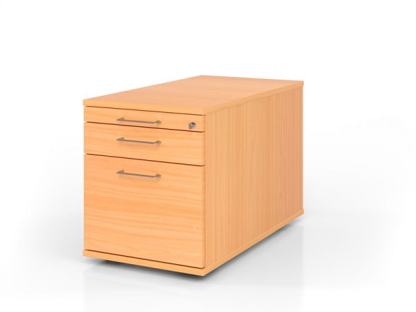 Conteneur roulant Hammerbacher TC20 BS, profondeur 80, corps : hêtre / façade : hêtre, 42,8 x 51,2 x 80 cm, 1/2/6 HE, VTC20/6/6/BS