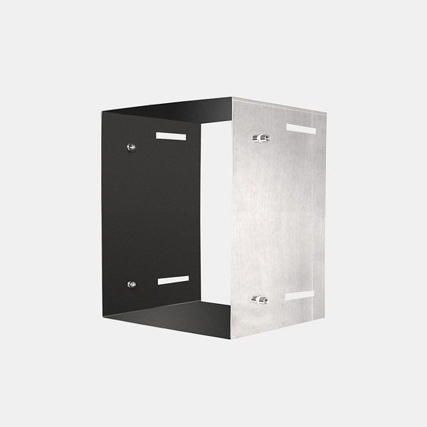 Rallonge de goulotte HKW pour tube de goulotte de porte, inox Ø 285 mm, carrée, 90908