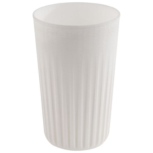 Gobelet réutilisable APS -TO GO-, Ø 8,5 x 13,5 cm, 400 ml, polypropylène. blanc, avec came d'empilage (sans couvercle), paquet de 48, 66910