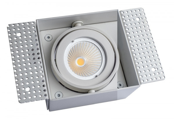 rutec Projekt VANYA spot encastrable en aluminium moulé sous pression lampe orientable 50mm, carré, IP20, sans monture, 1 flamme - blanc, PEE711