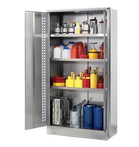 Armoire climatique DENIOS Inox W-104.4, acier inoxydable, 4 égouttoirs, profondeur 40 cm, 202-130