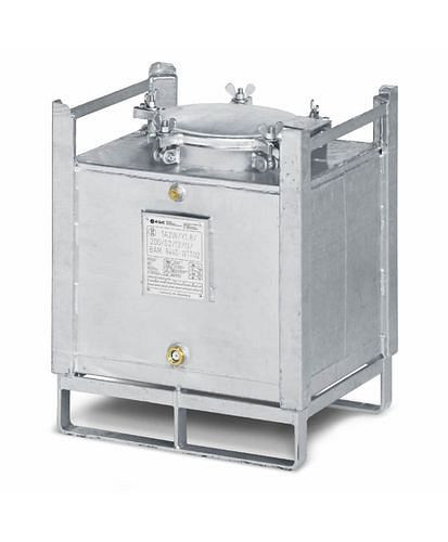Conteneur DENIOS ASF, double paroi, volume 100 litres, galvanisé à chaud, 117-959