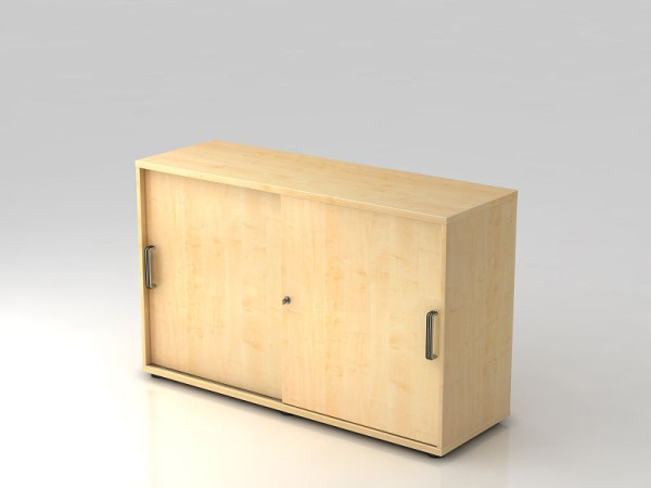 Armoire à portes coulissantes Hammerbacher 2OH poignée rayée 120 cm, érable/érable, 120x40x74,8 cm (LxPxH), V1752S/3/3/SG