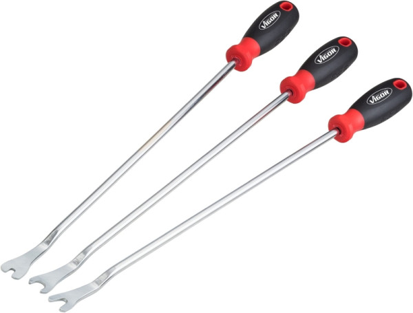 Kit de déverrouillage clip VIGOR, 490 mm, nombre d'outils : 3, V4885