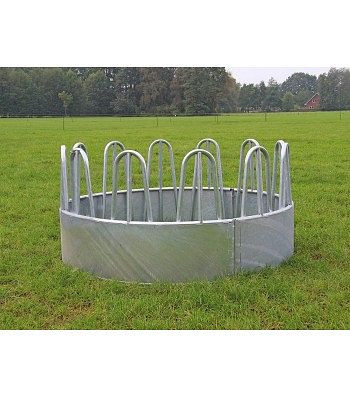 Râtelier rond Growi 230 cm pour chevaux, 3 segments, 12 places d'alimentation, 10052690