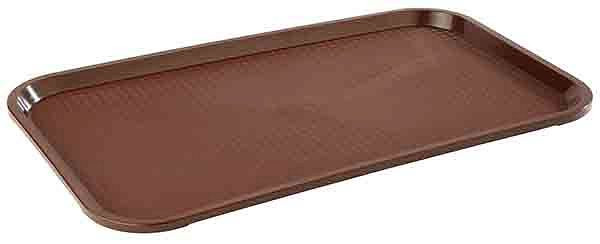 Plateau fast food APS GN 1/1, 53 x 32,5 cm, hauteur : 2 cm, polypropylène, marron, 00554