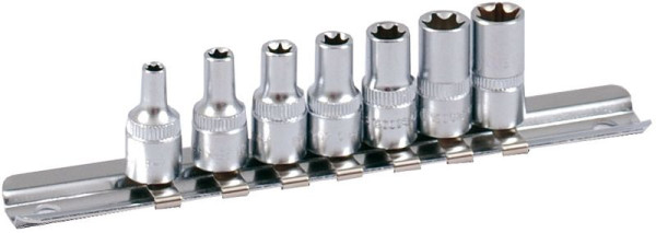 Jeu de douilles 1/4" Projahn sur rail 7 pièces à l'intérieur des écrous TX, 4203