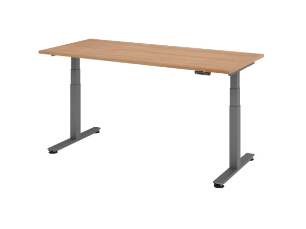 Hammerbacher bureau assis-debout électrique 180x80cm noyer, VXDSM19/N/G