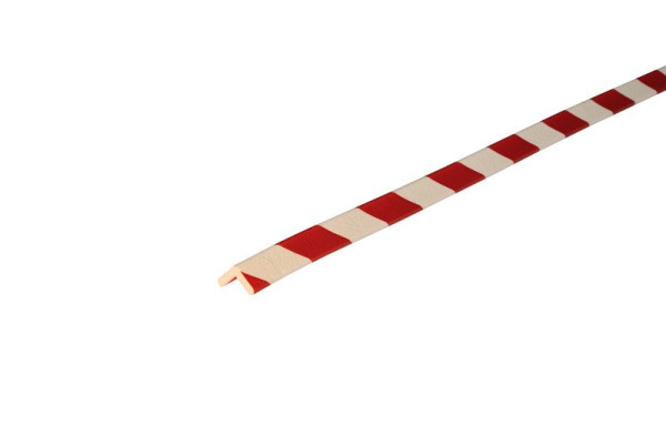 Protection d'angle Knuffi, profil d'avertissement et de protection type E, rouge/blanc, 1 mètre, PE-10114